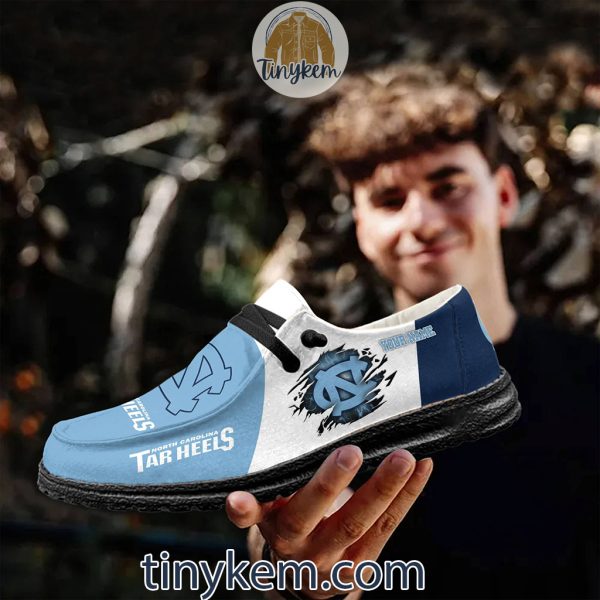 North Carolina Tar Heels Customized Canvas Loafer Dude Shoes