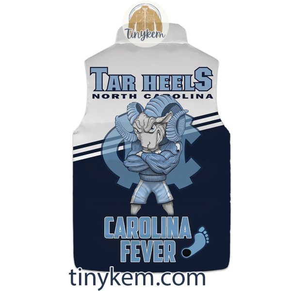 North Carolina Tar Heels Mascot Basketball Puffer Sleeveless Jacket