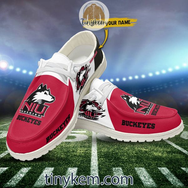 Northern Illinois Huskies Customized Canvas Loafer Dude Shoes