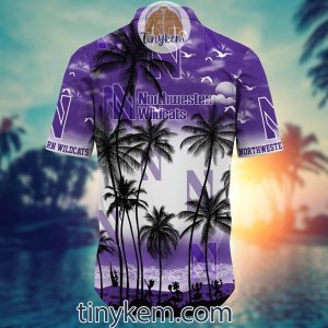 Northwestern Wildcats Summer Coconut Hawaiian Shirt2B3 jb3KC