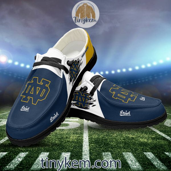 Notre Dame Fighting Irish Customized Canvas Loafer Dude Shoes