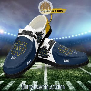 Notre Dame Fighting Irish Customized Canvas Loafer Dude Shoes2B7 KLeUi