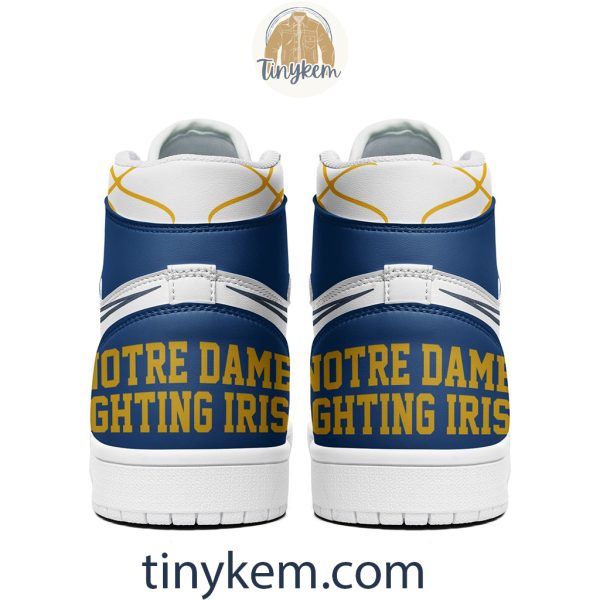 Notre Dame Fighting Irish Mascot Air Jordan 1 High Top Shoes