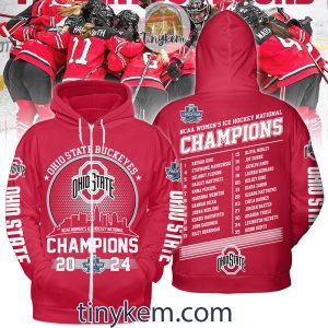 Ohio State Buckeyes Champions NCAA Womens Hockey 2024 Tshirt Hoodie2B4 oXAgf