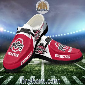 Ohio State Buckeyes Customized Canvas Loafer Dude Shoes2B6 VbbRb