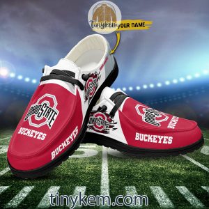 Ohio State Buckeyes Customized Canvas Loafer Dude Shoes2B7 0Z3ml