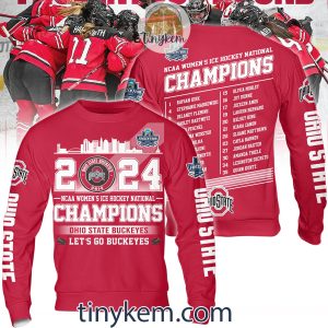Ohio State Buckeyes Frozen Four 2024 Champions Womens Hockey Tshirt2B2 8vkin