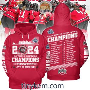 Ohio State Buckeyes Frozen Four 2024 Champions Womens Hockey Tshirt2B3 Heu1f