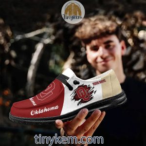 Oklahoma Sooners Customized Canvas Loafer Dude Shoes2B9 yTewo
