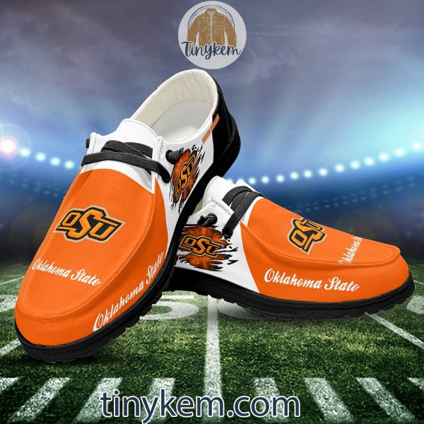 Oklahoma State Cowboys Customized Canvas Loafer Dude Shoes