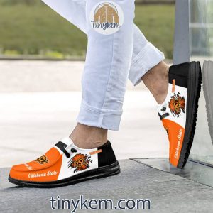 Oklahoma State Cowboys Customized Canvas Loafer Dude Shoes2B11 PyHh8