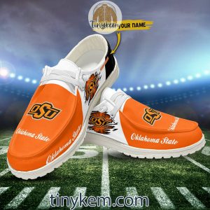 Oklahoma State Cowboys Customized Canvas Loafer Dude Shoes2B8 yWBb6