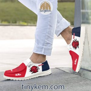 Ole Miss Rebels Customized Canvas Loafer Dude Shoes2B2 26aZQ