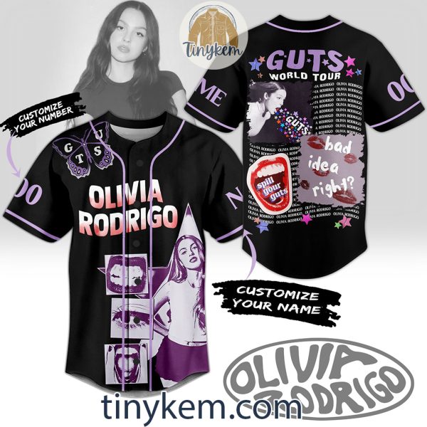 Olivia Rodrigo Guts World Tour Customized Baseball Jersey