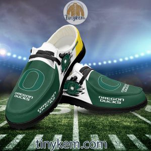 Oregon Ducks Customized Canvas Loafer Dude Shoes2B6 GMNMp
