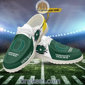 Oregon Ducks Customized Canvas Loafer Dude Shoes2B8 3skVh
