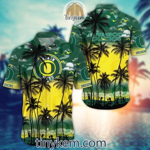 Oregon Ducks Summer Coconut Hawaiian Shirt