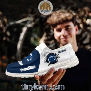 Penn State Nittany Lions Customized Canvas Loafer Dude Shoes2B10 sXBid