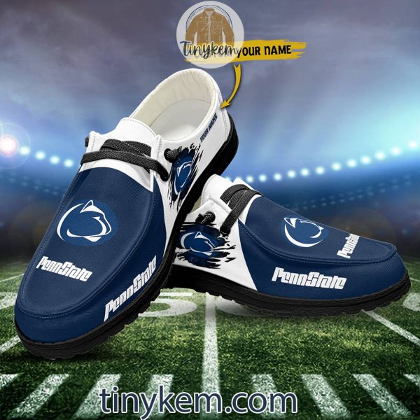 Penn State Nittany Lions Customized Canvas Loafer Dude Shoes