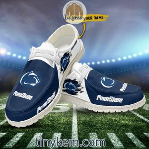 Penn State Nittany Lions Customized Canvas Loafer Dude Shoes2B8 bGbPa