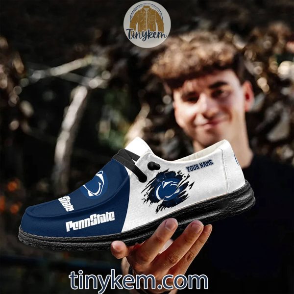 Penn State Nittany Lions Customized Canvas Loafer Dude Shoes