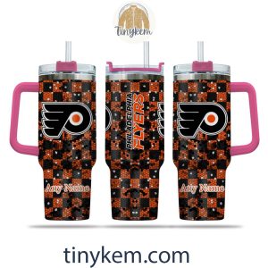 Philadelphia Flyers Customized 40oz Tumbler With Plaid Design2B5 Z3Qgg