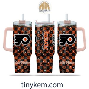 Philadelphia Flyers Customized 40oz Tumbler With Plaid Design2B7 sJN7i