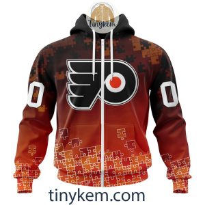 Philadelphia Flyers Customized Tshirt Hoodie With Autism Awareness 2024 Design2B2 sR79p