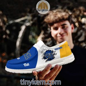 Pittsburgh Panthers Customized Canvas Loafer Dude Shoes2B10 FQJ9O