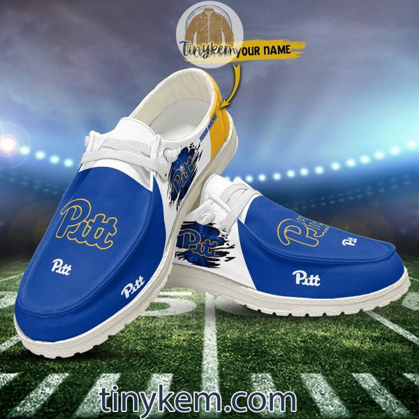 Pittsburgh Panthers Customized Canvas Loafer Dude Shoes