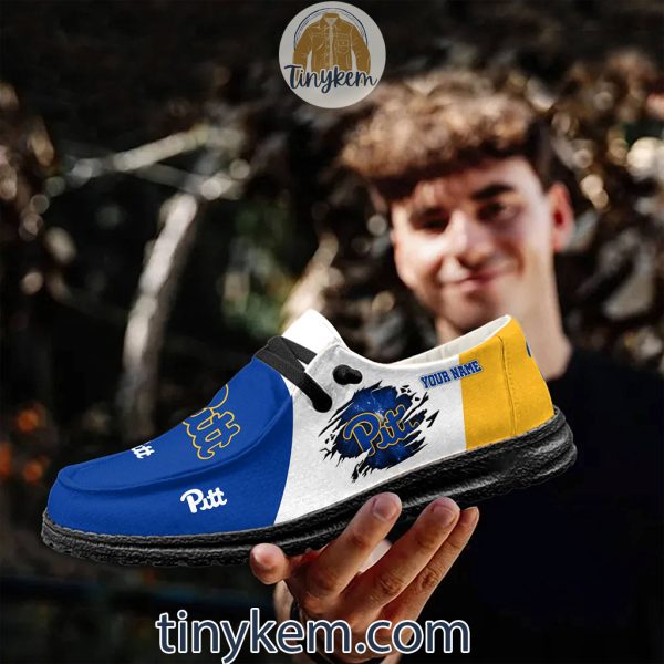 Pittsburgh Panthers Customized Canvas Loafer Dude Shoes