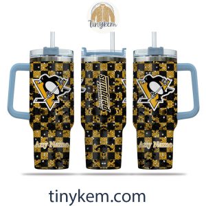 Pittsburgh Penguins Customized 40oz Tumbler With Plaid Design2B6 kHFP7