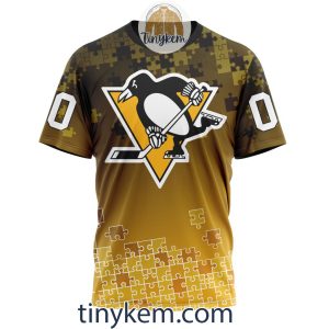 Pittsburgh Penguins Customized Tshirt Hoodie With Autism Awareness 2024 Design2B6 N3rXu