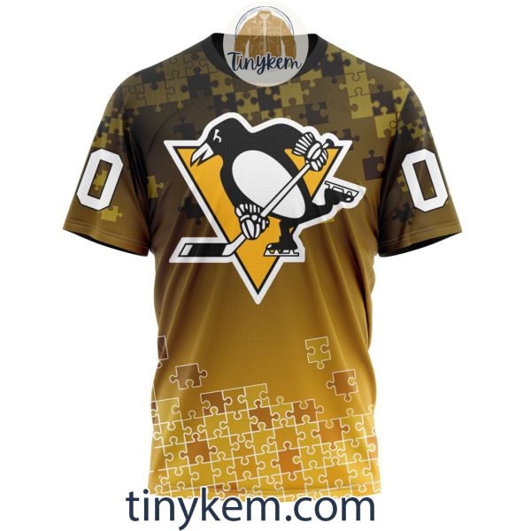 Pittsburgh Penguins Customized Tshirt, Hoodie With Autism Awareness 2024 Design