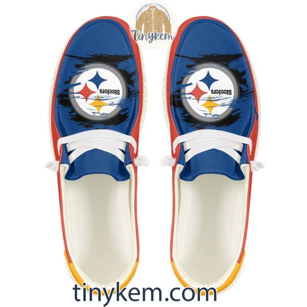 Pittsburgh Steelers Dude Canvas Loafer Shoes