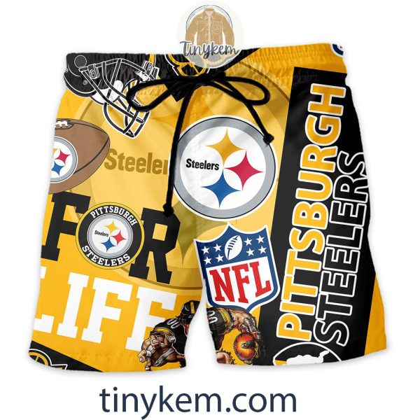Pittsburgh Steelers Hawaiian Shirt and Beach Shorts