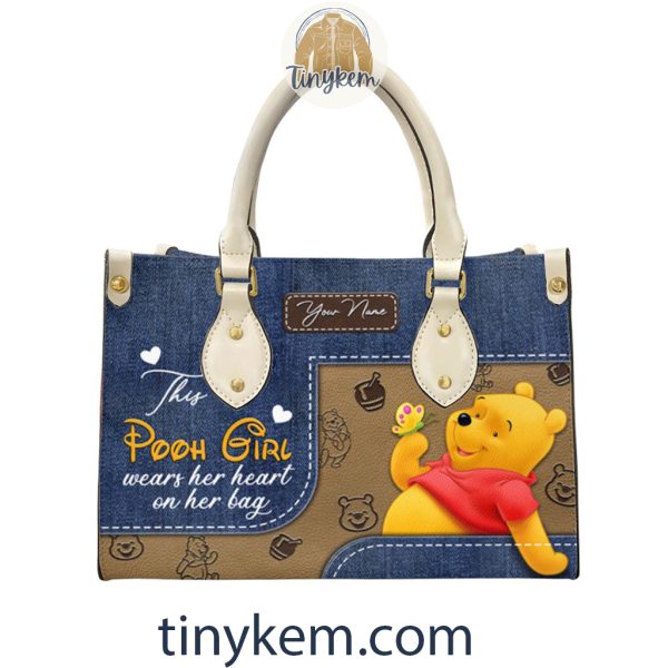 Pooh Girl Customized Leather Handbag