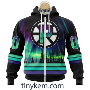 Providence Bruins Northern Lights Hoodie Tshirt Sweatshirt2B2 GwunU