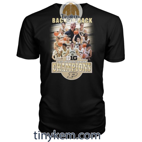 Purdue Basketball Back To Back Champions Regular Season 2024 Tshirt