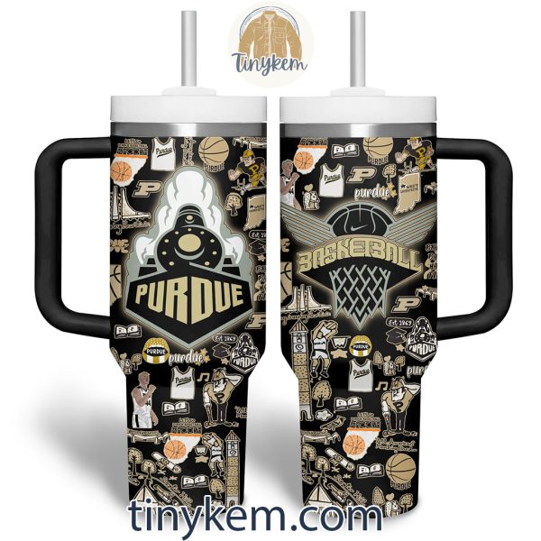 Purdue Boilermakers Basketball Icons 40 Oz Tumbler With Various Color