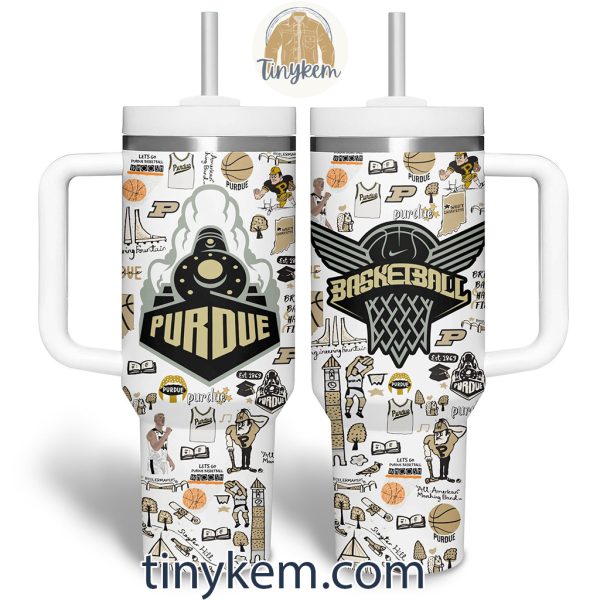 Purdue Boilermakers Basketball Icons 40 Oz Tumbler With Various Color