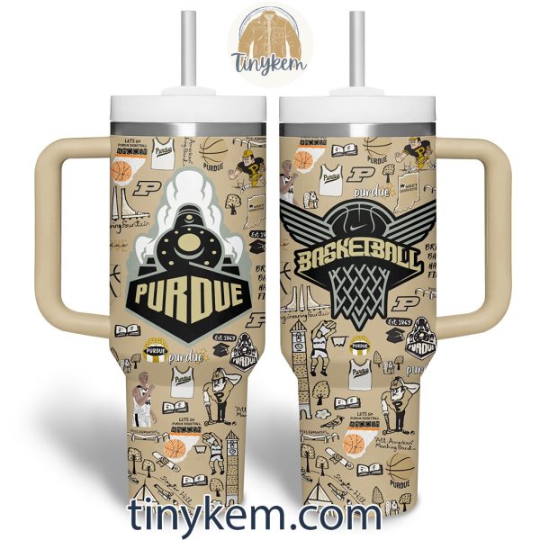 Purdue Boilermakers Basketball Icons 40 Oz Tumbler With Various Color