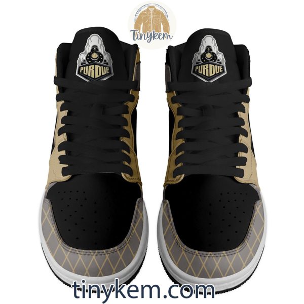 Purdue Boilermakers Mascot Basketball Air Jordan 1 High Top Shoes