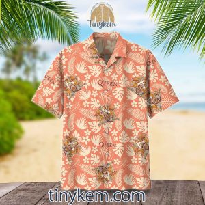 Queen Logo Floral Hawaiian Shirt2B2 0f86v