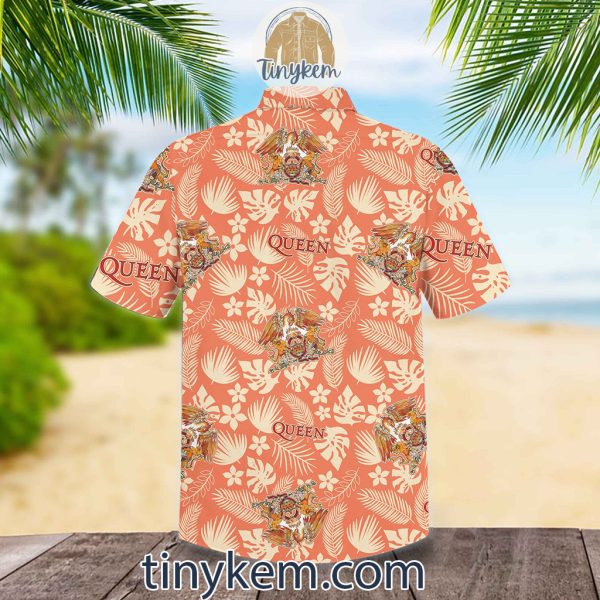 Queen Logo Floral Hawaiian Shirt