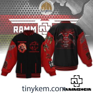 Rammstein Red and Black Baseball Jacket