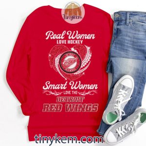 Real Women Love Hockey Smart Women Love Detroit Red Wings Shirt2B7 gJYwP