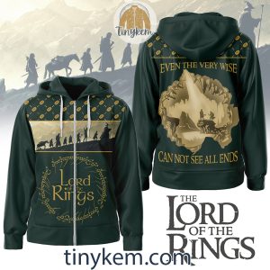 Retro The Lord Of The Rings Zipper Hoodie: Even The Very Wise Cannot See All Ends