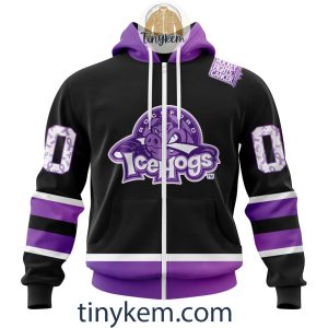 Rockford IceHogs Hockey Fight Cancer Hoodie Tshirt2B2 dzeVJ