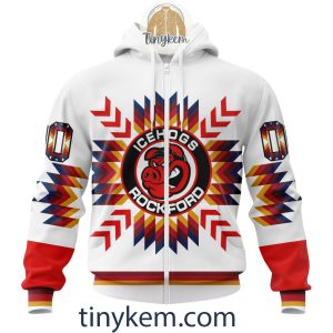 Rockford IceHogs Native Pattern Design Hoodie Tshirt Sweatshirt2B2 o73JC